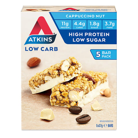 Atkins Low Carb 37g Day Break Bar - Cappuccino Nut 5 pack