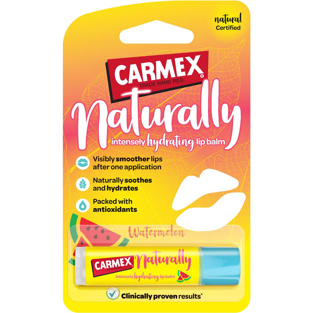 Carmex Naturally Intense Hydrating Lip Balm Watermelon 4g