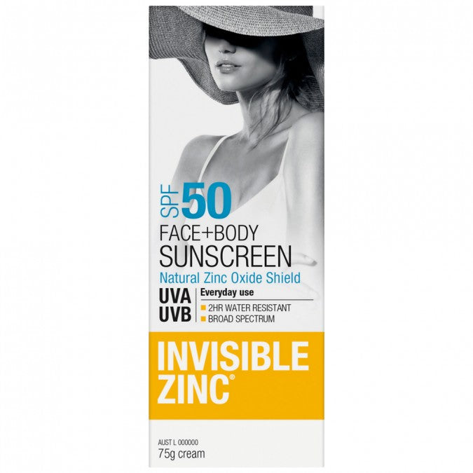 Invisible Zinc Face & Body SPF50+ 75g