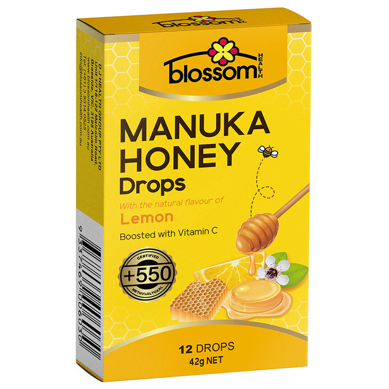 Blossom Health Manuka Honey Lemon Drops 12PK