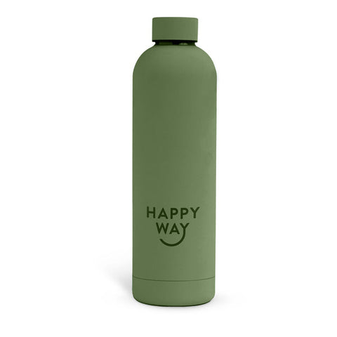 HAPPY WAY Insulated Stainless Steel Bottle Sage Matte 750ml