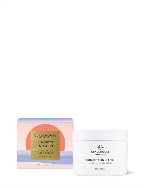 Glasshouse Fragrances Body Cream Sunsets in Capri 200g