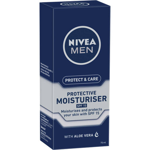 Nivea Men Protect & Care Face Cream Moisturiser Spf 15 75ml