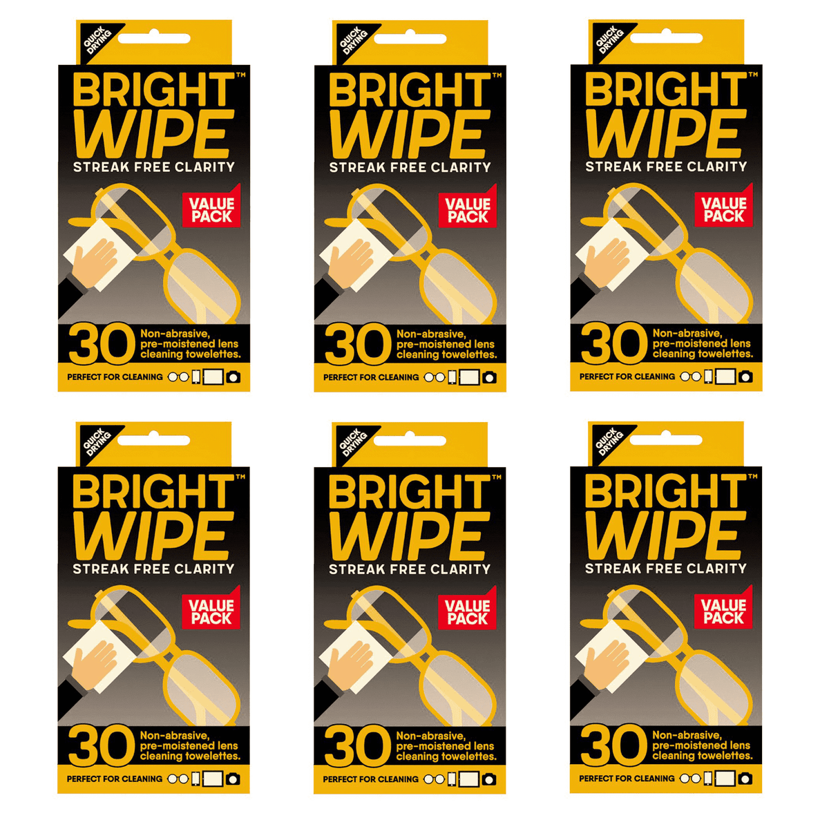 Bright Wipe Lens Cleaning Wipes 30 Pack Z6