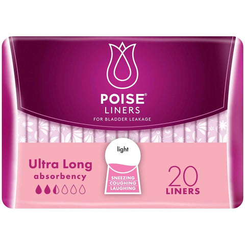 POISE ULTRA LONG LINER 20PK