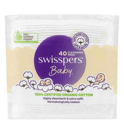 Swisspers Baby Organic Cotton Large Pads 40