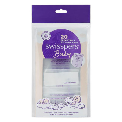 Swisspers Breast Milk Storage Bags 20 Pack