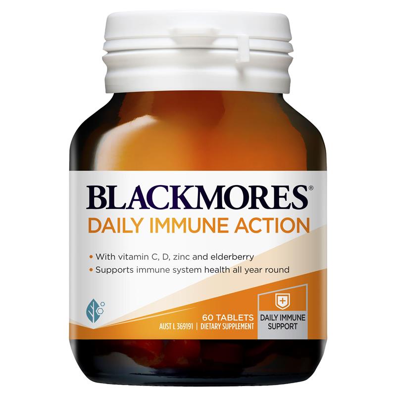 Blackmores Daily Immune Action Vitamin C, D & Zinc 60 Tablets