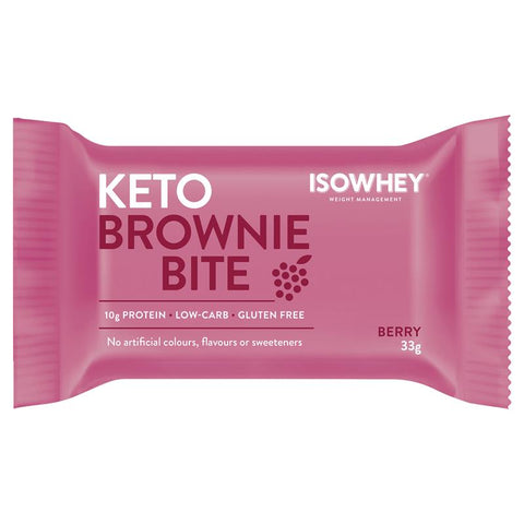 IsoWhey Keto Brownie Bite Berry 33g 10PK