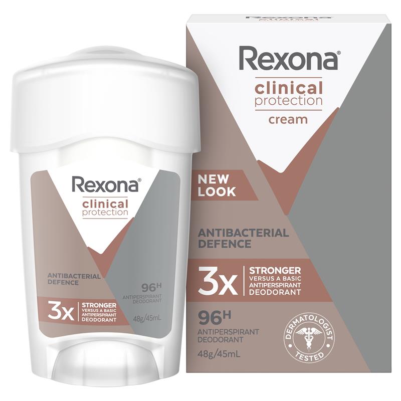 Rexona for Women Clinical Protection Antiperspirant Deodorant Antibacterial Defence 45ml