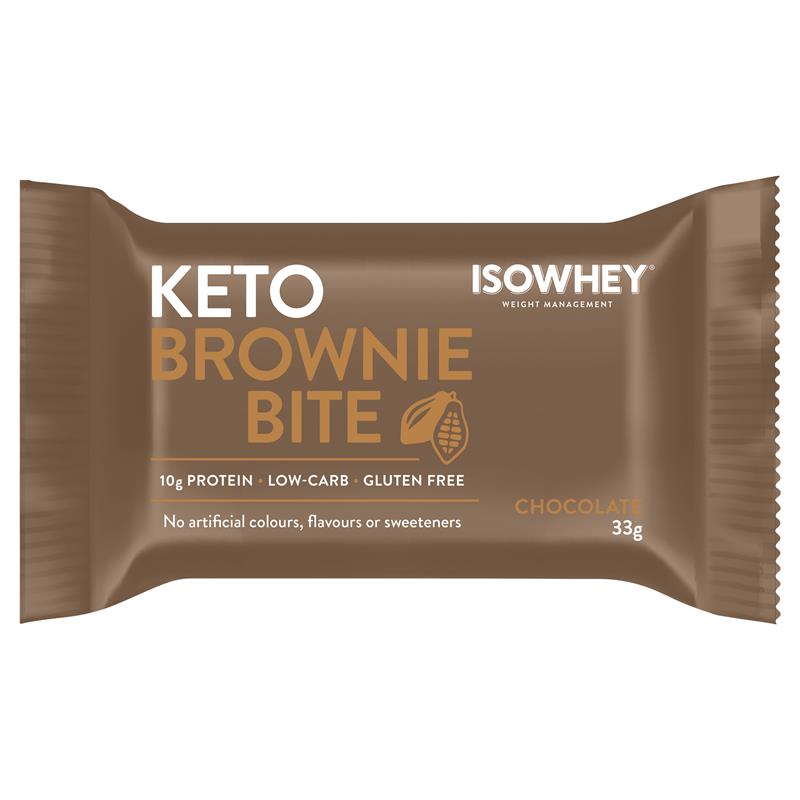 IsoWhey Keto Brownie Bite Chocolate 33g 10PK