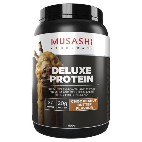 Musashi Deluxe Protein Choc Peanut 900g