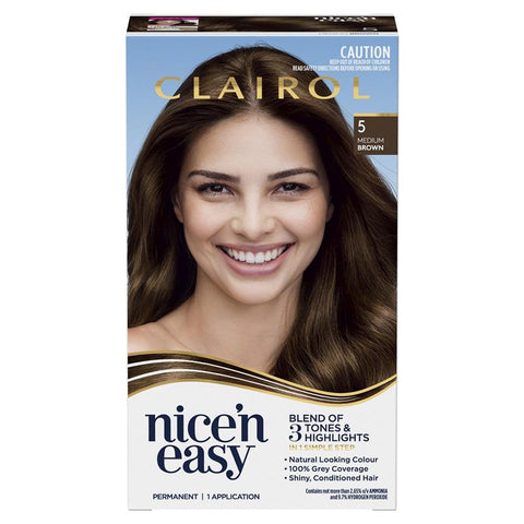 Clairol Nice & Easy 5 Natural Medium Brown Hair Colour