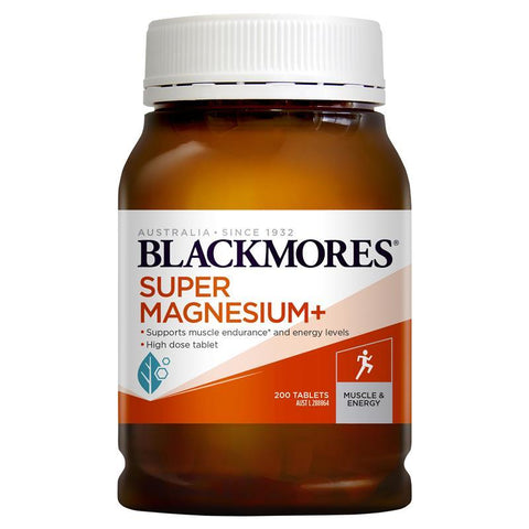 Blackmores Super Magnesium+ Muscle Health Vitamin 200 Tablets