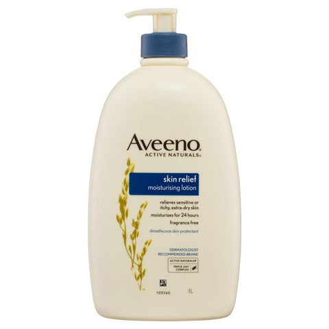 Aveeno Active Naturals Skin Relief Moisturising Lotion Fragrance Free 1L