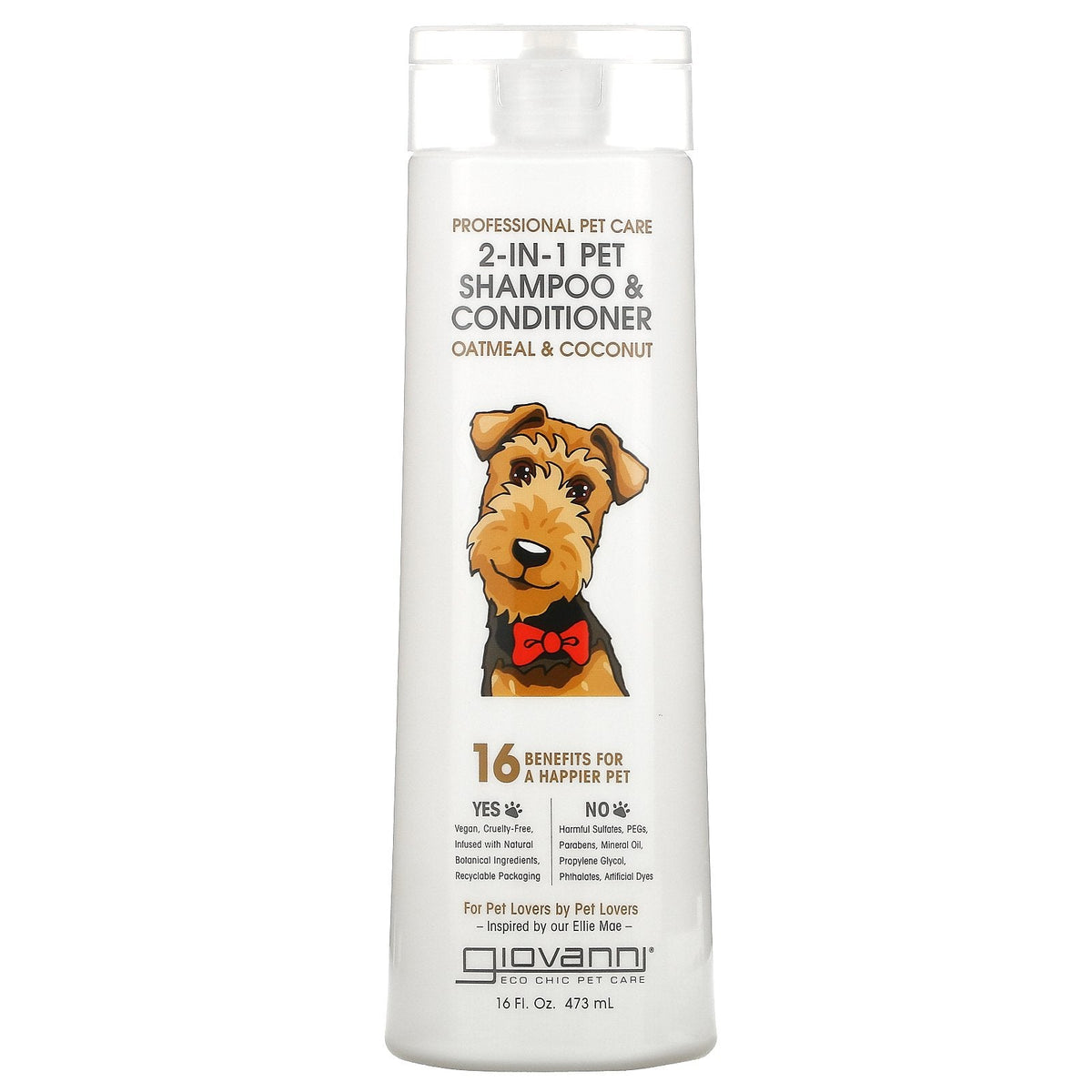 Giovanni 2-in-1 Pet Shampoo & Conditioner Professional Pet Care 473ml