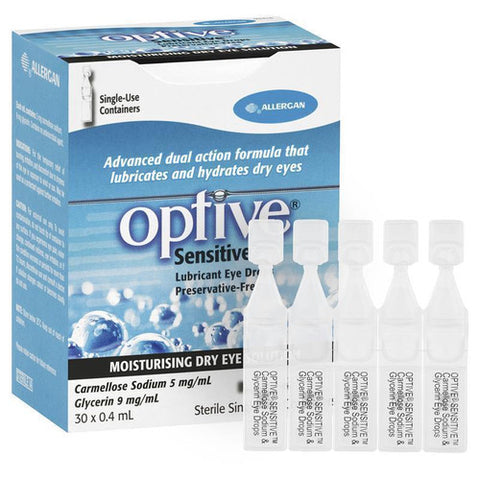 Optive Sensitive Lubricant Eye Drops 30 x 0.4 mL