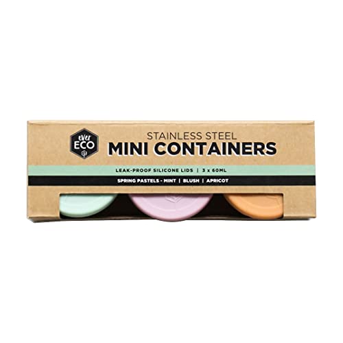 EVER ECO Stainless Steel Mini Containers Spring Pastels - Leak Resistant 3