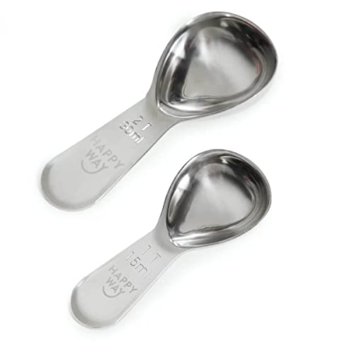 HAPPY WAY Stainless Steel Scoop Set Of 2 (1 Tbsp & 2 Tbsp) 2