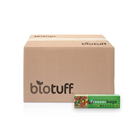 BIOTUFF Compostable Freezer Bags Large Bags - 6L 20