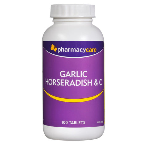 Pharmacy Care Garlic Horseradish & C 100 Tablets