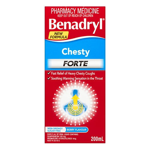 Benadryl Chesty Forte Cough Liquid 200ml