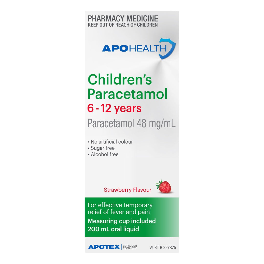 Apohealth Children's Paracetamol 6-12 Years 200ml