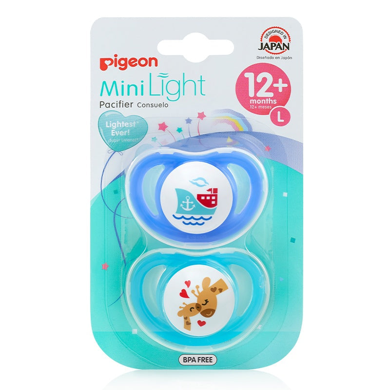 Pigeon Mini Light Pacifier 12+ Months Large 2 Pack