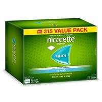 Nicorette Gum 2mg Icy Mint 315 Pieces Exclusive Size