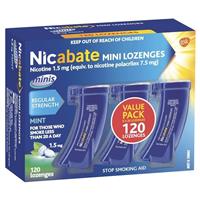 Nicabate Minis 1.5mg 120 Lozenges Exclusive Size