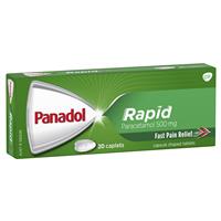 Panadol Rapid Paracetamol Pain Relief Caplets 500mg 20