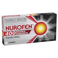 Nurofen Double Strength Pain and Inflammation Relief Tablets 400mg Ibuprofen 12 pack