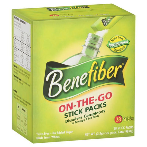 Benefiber Natural Fibre Supplement On-the-Go Stick 28 Pack