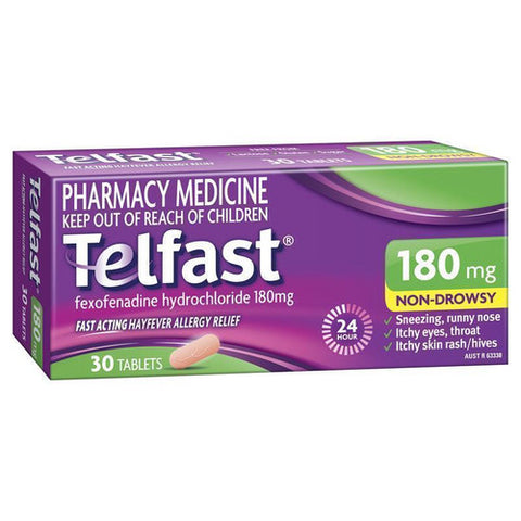 Telfast 180mg 30 Tablets