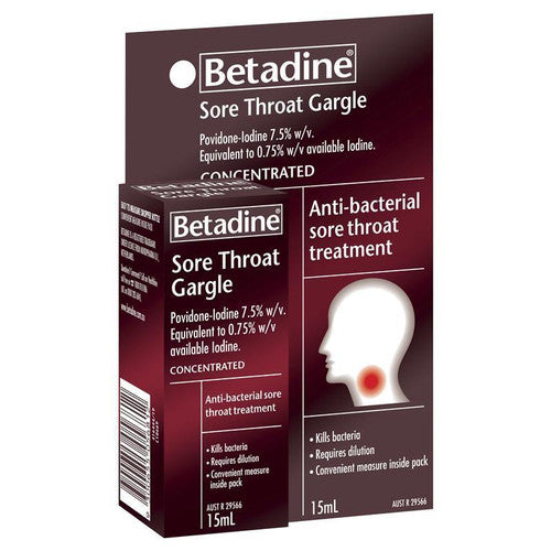 Betadine Sore Throat Gargle Concentrated 15ml