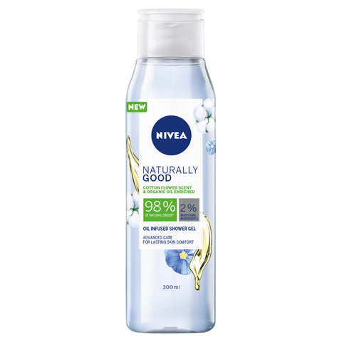 NIVEA Naturally Good Cotton Flower & Organic Oil Shower Gel 300ml