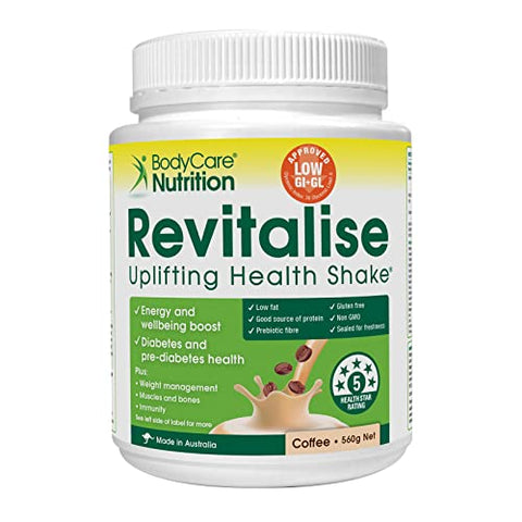 BodyCare Nutrition Revitalise Uplifting Health Shake Coffee Flavour 560g