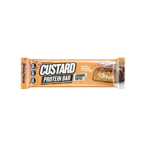 Muscle Nation Custard Protein Bar Caramel Toffee 60g