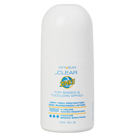 Key Sun Clear Zinke Babies & Toddler SPF50 Roll On 100ml