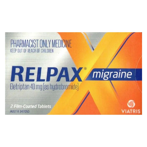 Relpax Migraine 40mg 2 tablets (S3)