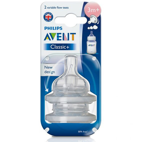 Avent Teat Silicone Variable 2 Pack