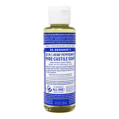 Dr. Bronner's Peppermint Oil Pure Castile Soap Peppermint 120 ml