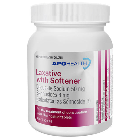 APOHEALTH LAXATIVE SOFT 50MG 200 TAB