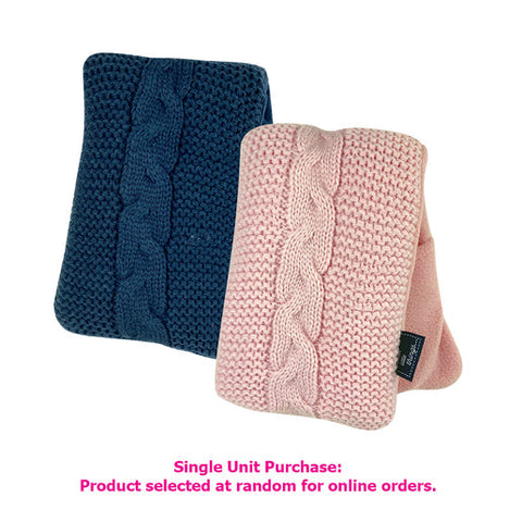 Sweet Little Things Cable Knit Heat Pack in Pink or Navy 1ea