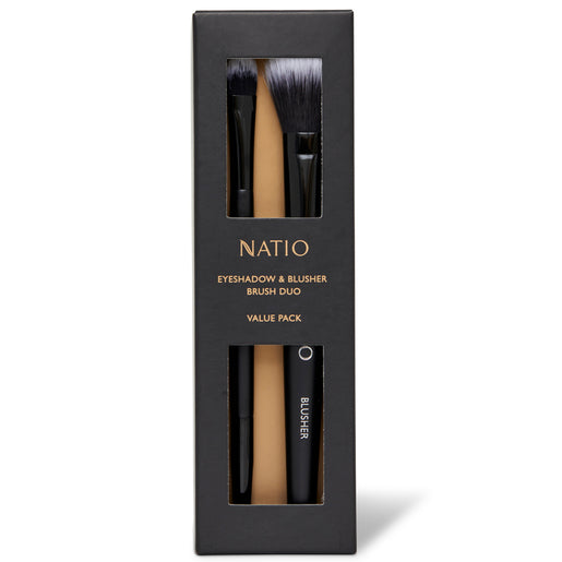 Natio Celebrate Eyeshadow and Blusher Brush Duo 2 piece