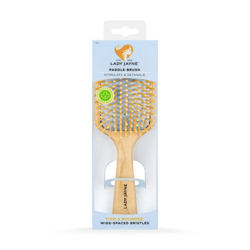 Lady Jayne Paddle Brush,  Rounded Wooden Bristles 1ea