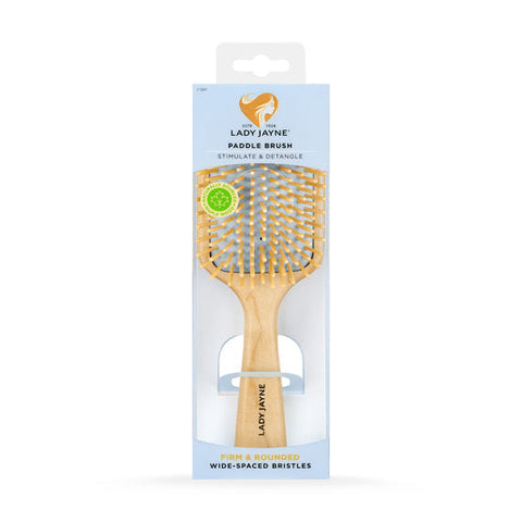 Lady Jayne Paddle Brush,  Rounded Wooden Bristles 1ea