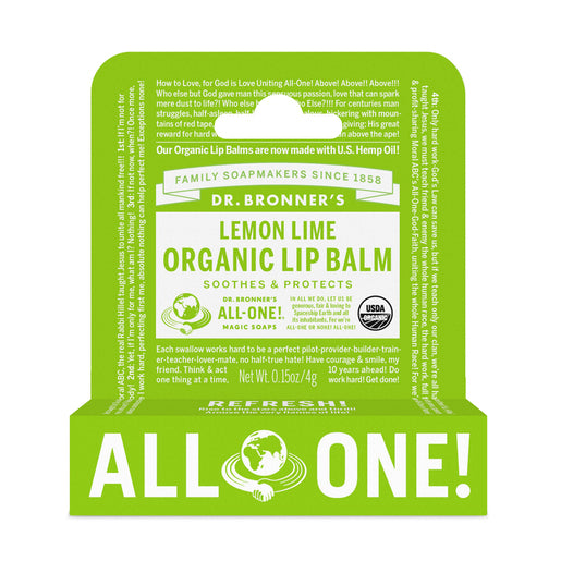 DR. BRONNER'S Organic Lip Balm Lemon Lime 4 g