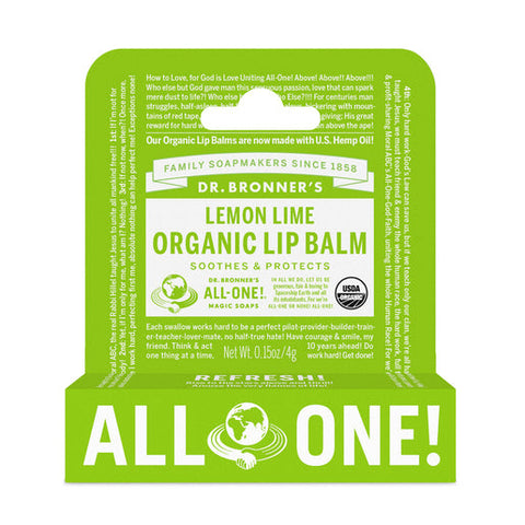 DR. BRONNER'S Organic Lip Balm Lemon Lime 4 g