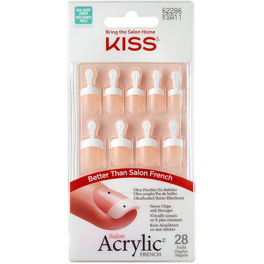 Kiss Salon Acrylic French Nails - Power Play 1 kit